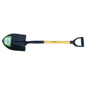 27" Expert Gardener Utility Shovel Fiberglass Handle W/D-Grip Carbon Steel Head